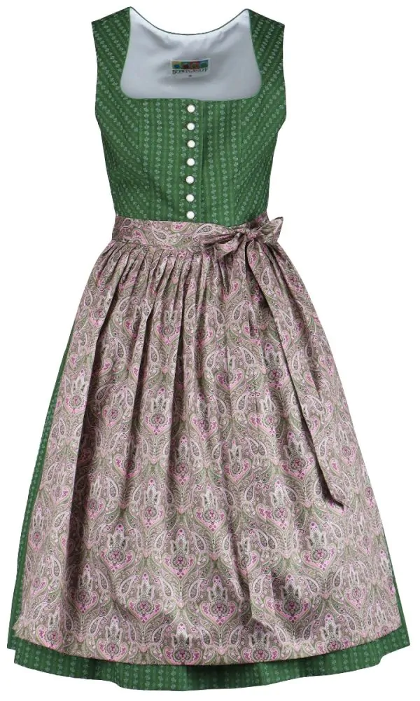 Midi Dirndl Paisleydruck Sch rze Fabrik Outlet